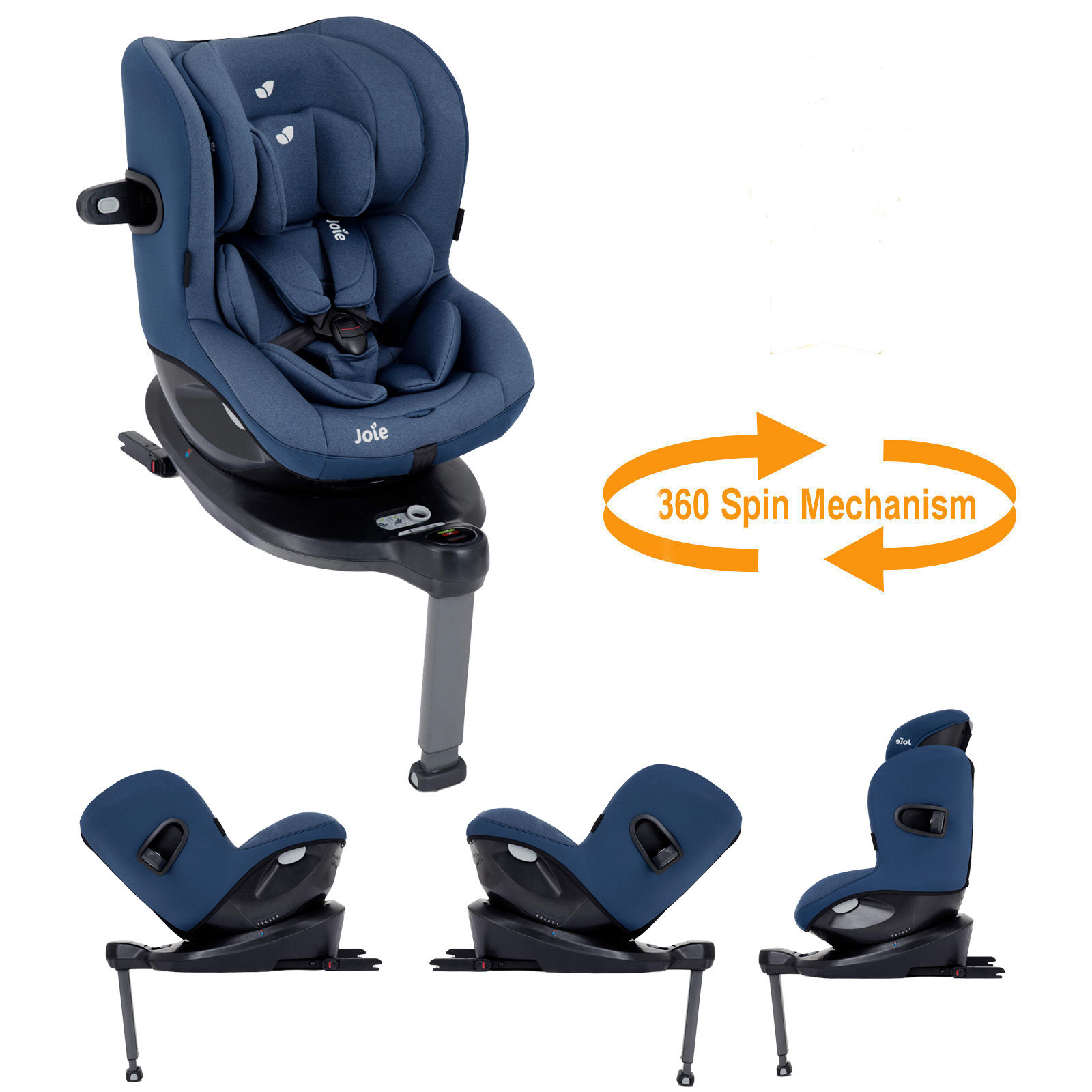 Scaun auto rotativ cu isofix Joie i-Spin 360 Deep Sea 0-18 kg